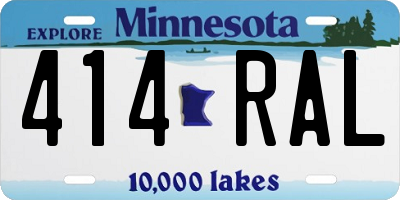 MN license plate 414RAL