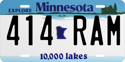 MN license plate 414RAM