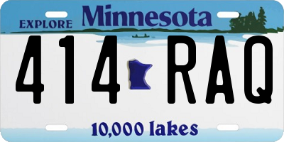 MN license plate 414RAQ