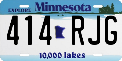 MN license plate 414RJG