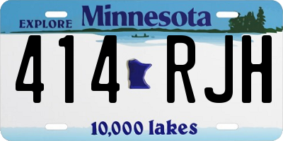 MN license plate 414RJH