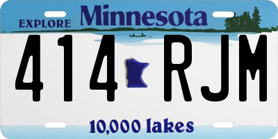 MN license plate 414RJM