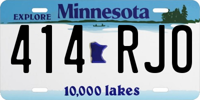 MN license plate 414RJO