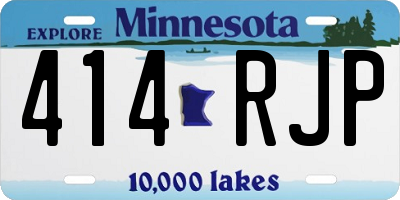 MN license plate 414RJP