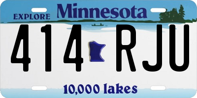 MN license plate 414RJU