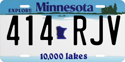 MN license plate 414RJV
