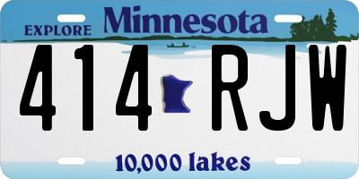 MN license plate 414RJW