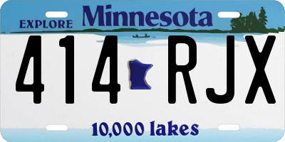 MN license plate 414RJX