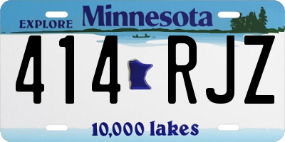MN license plate 414RJZ