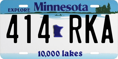 MN license plate 414RKA