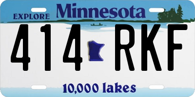 MN license plate 414RKF