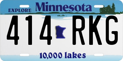 MN license plate 414RKG
