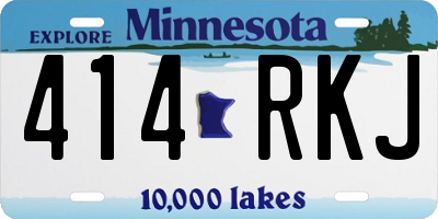 MN license plate 414RKJ