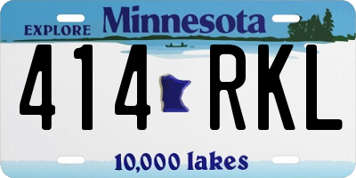 MN license plate 414RKL