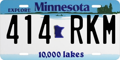 MN license plate 414RKM