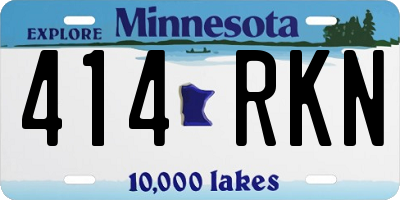 MN license plate 414RKN