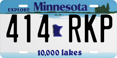 MN license plate 414RKP