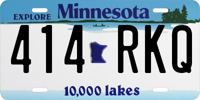 MN license plate 414RKQ