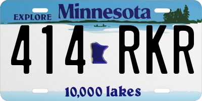 MN license plate 414RKR