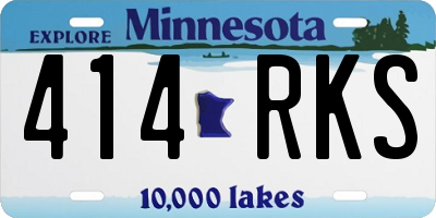 MN license plate 414RKS
