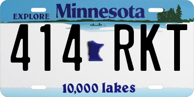 MN license plate 414RKT