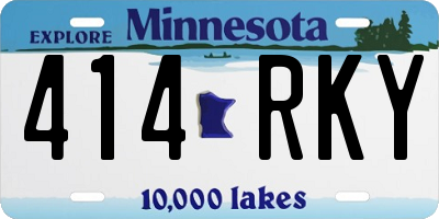 MN license plate 414RKY