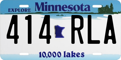 MN license plate 414RLA