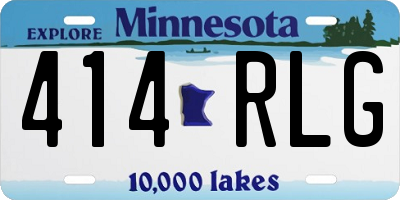 MN license plate 414RLG