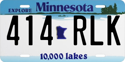 MN license plate 414RLK