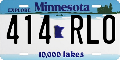 MN license plate 414RLO