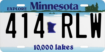 MN license plate 414RLW