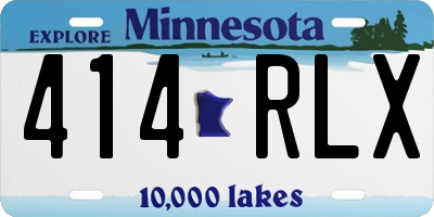 MN license plate 414RLX