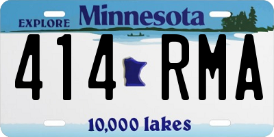 MN license plate 414RMA