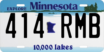 MN license plate 414RMB