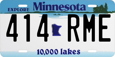 MN license plate 414RME