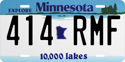 MN license plate 414RMF