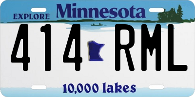 MN license plate 414RML