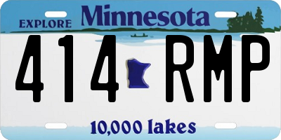 MN license plate 414RMP