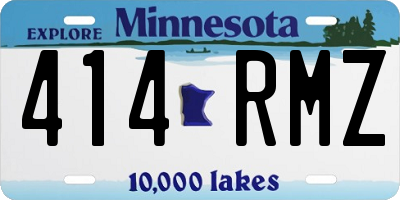 MN license plate 414RMZ