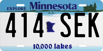 MN license plate 414SEK
