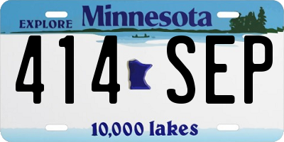 MN license plate 414SEP