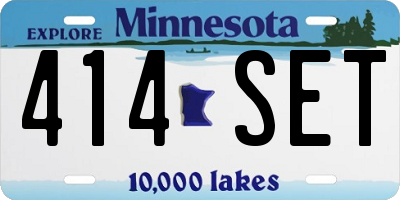 MN license plate 414SET