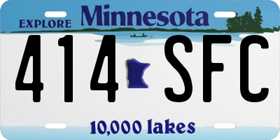 MN license plate 414SFC