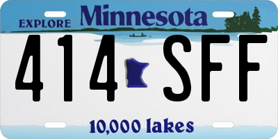 MN license plate 414SFF
