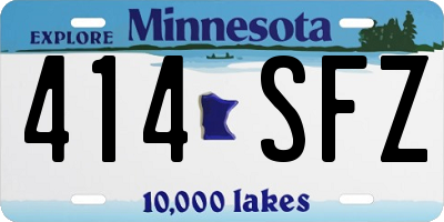 MN license plate 414SFZ