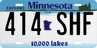 MN license plate 414SHF