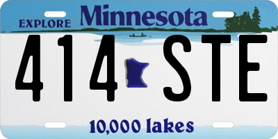 MN license plate 414STE