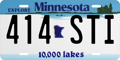 MN license plate 414STI