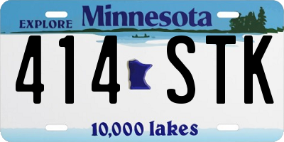 MN license plate 414STK