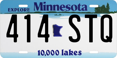 MN license plate 414STQ